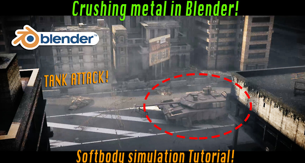 Crush metal in Blender 3d: Blender destruction tutorial ft. Citybuilder 3d add-on assets!