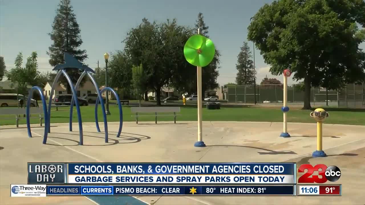 Extended Spray Park Hours for Labor Day