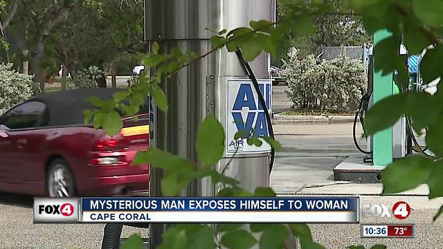 Mysterious man exposes himself to woman