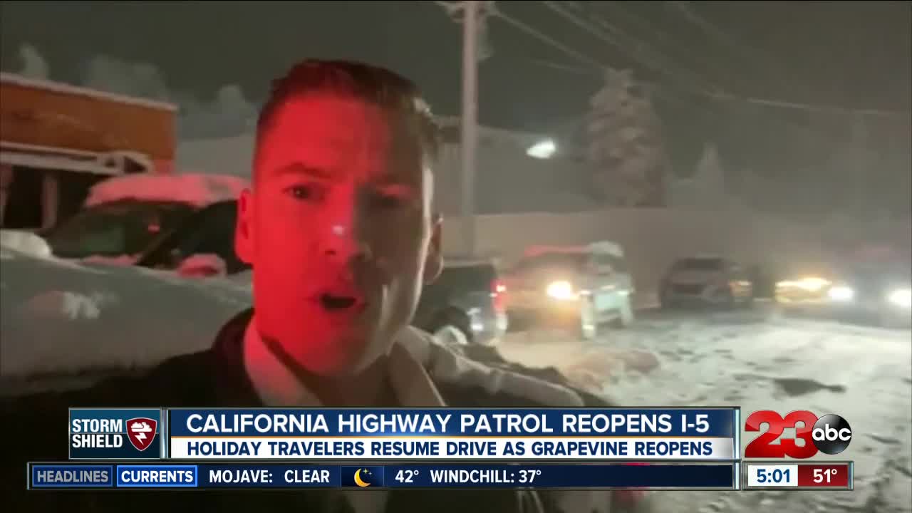 CHP reopens I-5 in both directions following winter weather storm