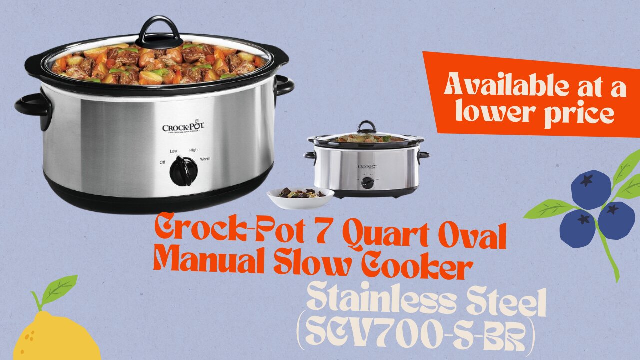 Crock-Pot 7 Quart Oval Manual Slow Cooker