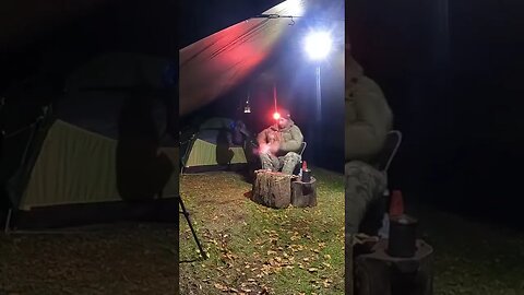 setting up the trangia to heat up an MRE meal. Sep 2022. nightlapse