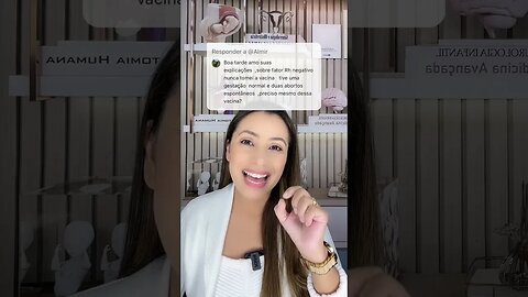 Fator RH negativo já perdi duas vezes o bebê devo tomar a vacina?