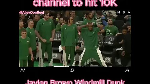 Jaylen Brown Windmill Dunk #shorts #nbahighlights