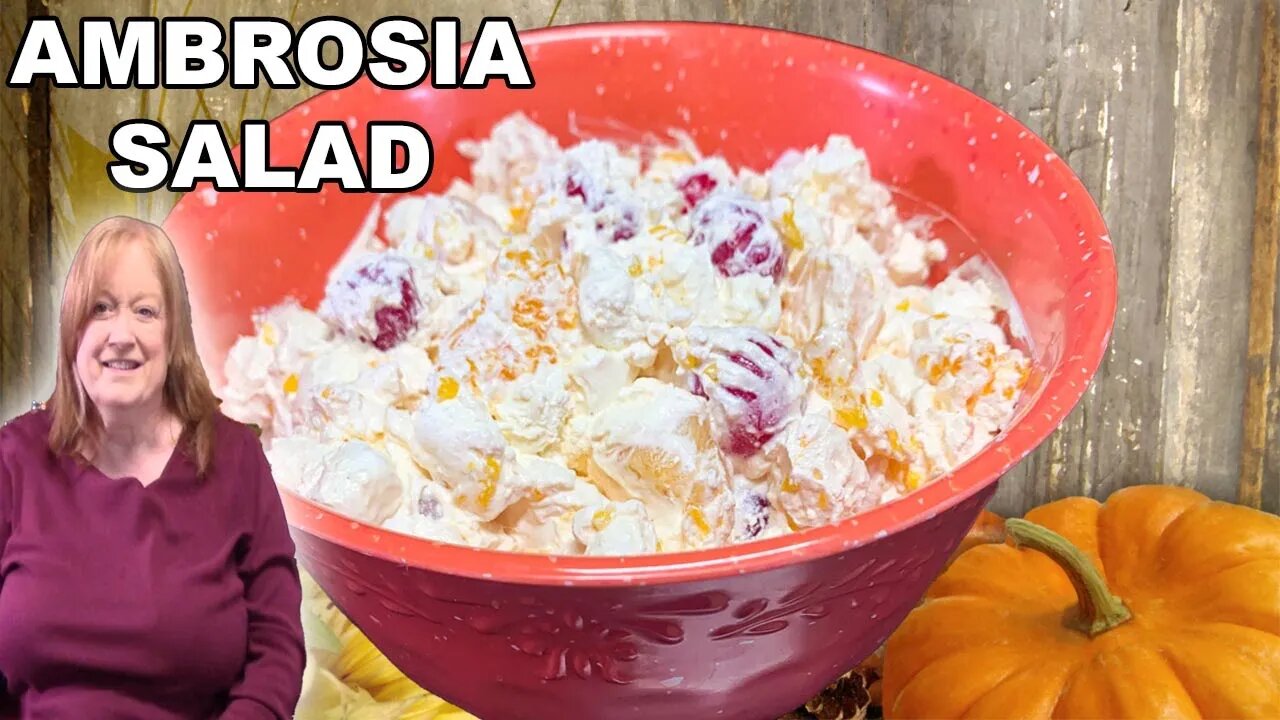 AMBROSIA SALAD, A Tropical Fruit Salad Perfect for the Holidays