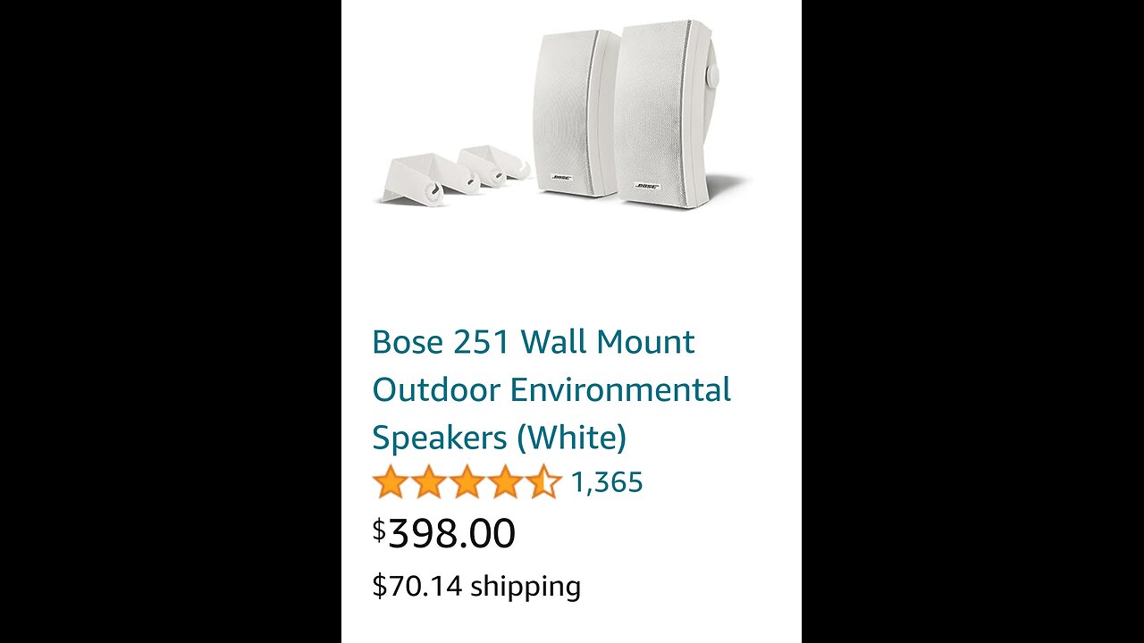 Bose 251 Wall Mount Outdoor Environmental Speakers (White)