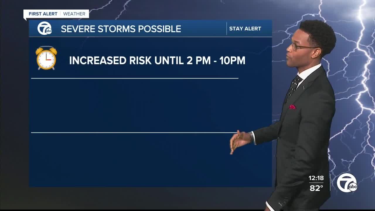 Strong storms possible today