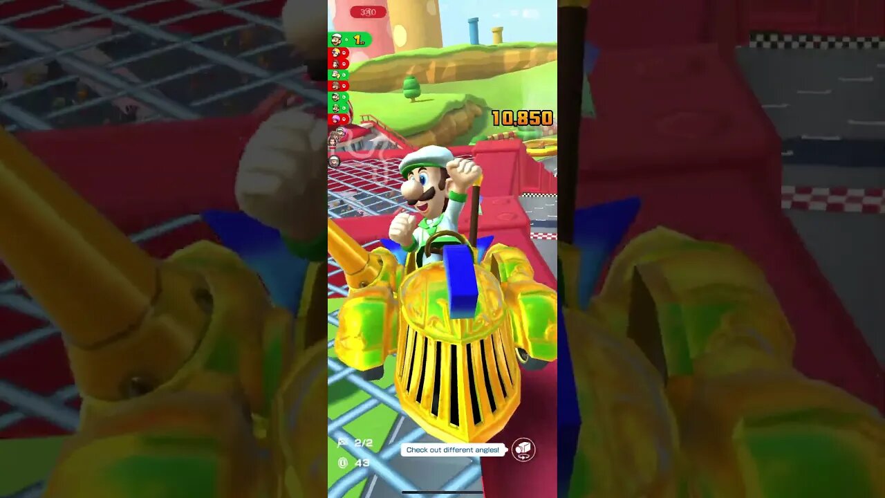 Mario Kart Tour - Gold Shielded Speedster Gameplay (Mario vs. Luigi Tour Premium Challenge Reward)