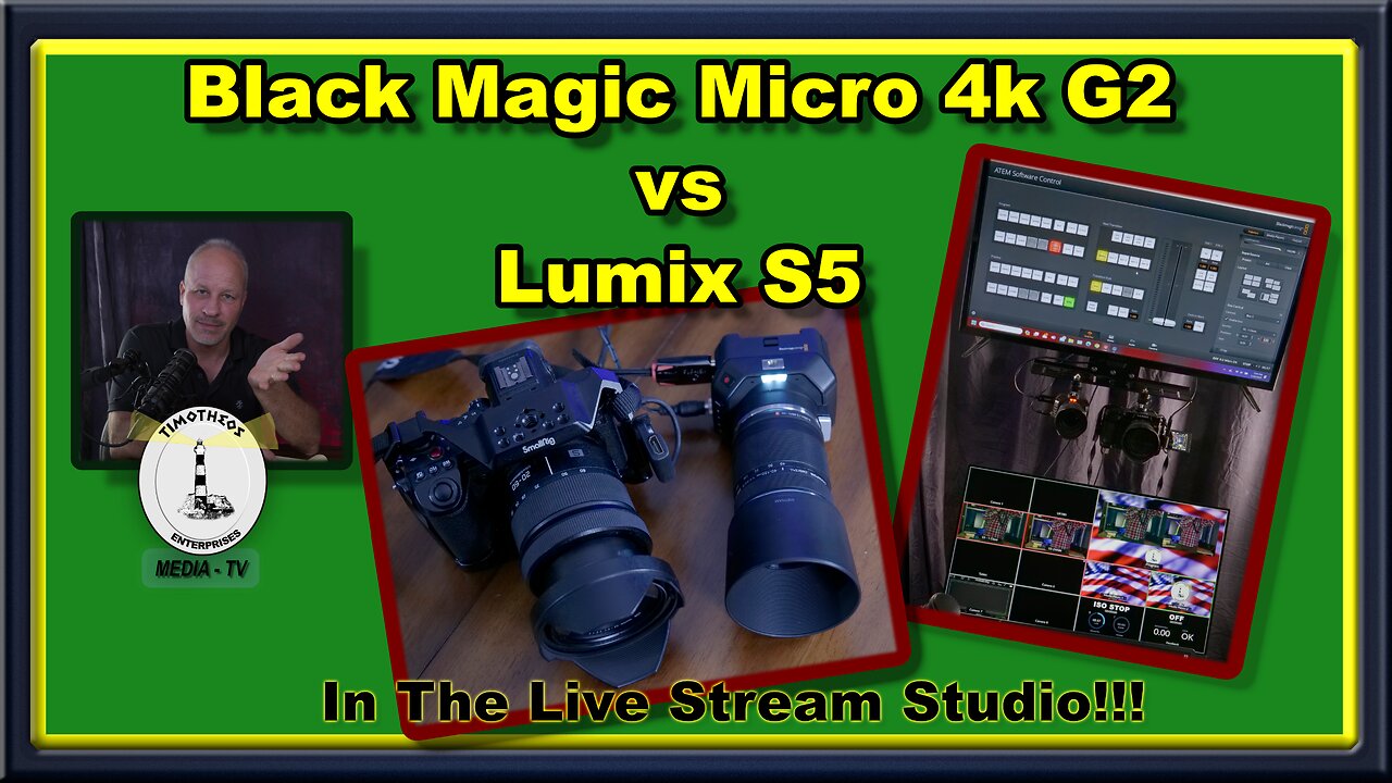 The Black Magic Micro 4k G2 vs Lumix S5 In The Live Stream Studio -Part 2