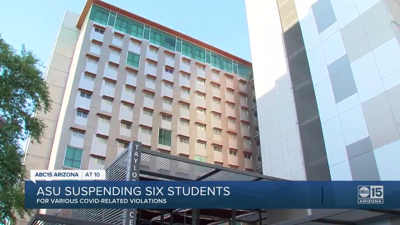 ASU suspending six students