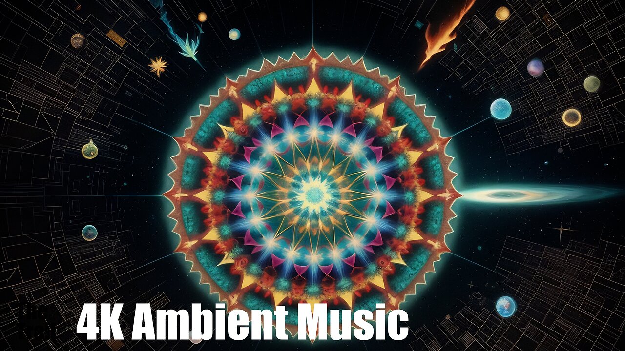 Ambient Music - Breath Of Life | (AI) Reactive 3D s1 | Kaleidoscope Visual Meditation 06 Celestial