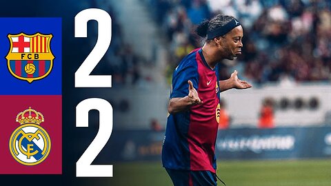 HIGHLIGHTS | BARÇA LEGENDS 2 vs 2 REAL MADRID LEGENDS | EL CLÁSICO | THE RONALDINHO SHOW 🔵🔴