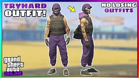 Easy Purple Joggers Tryhard Glitched Outfit (No Transfer) (GTA Online)