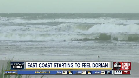 Florida's east coast starting to feel Dorian