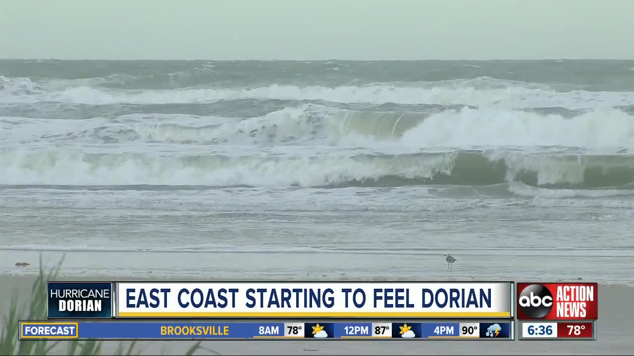 Florida's east coast starting to feel Dorian