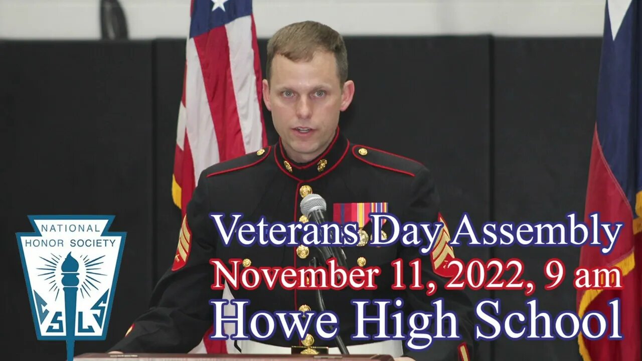 Veterans Day Assembly by National Honor Society, Howe High School, 11/11/2022