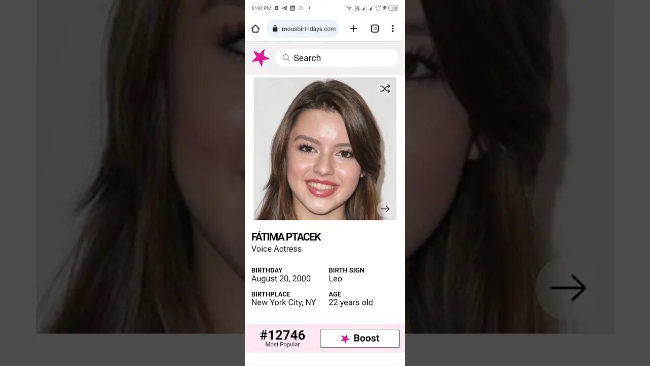 HAPPY 22 BIRTHDAY FÁTIMA PTACEK