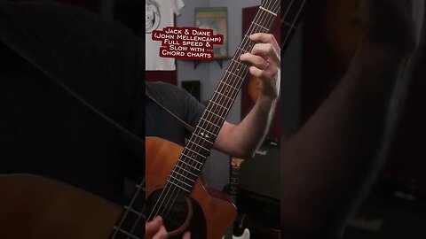 Jack and Diane acoustic guitar verse section #shorts