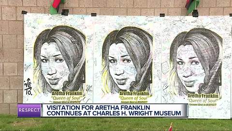 People travel from around the world to honor Aretha Franklin