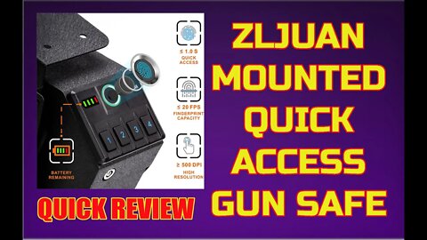 ZLJUAN Mounted Quick Access Handgun Safe, Biometric, Code