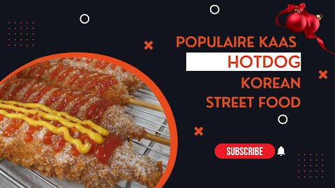 populaire kaas hotdog-koreaans straatvoedsel|韓國街頭小吃|popular cheese hot dog - korean street food