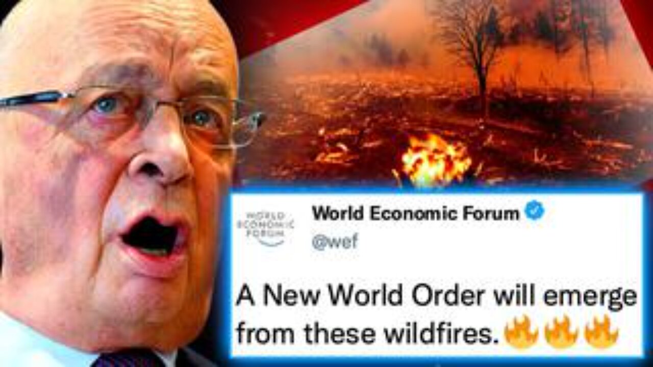 WEF Caught Paying Arsonists To 'Burn Down the World' as Part of Sick Depopulation Plan