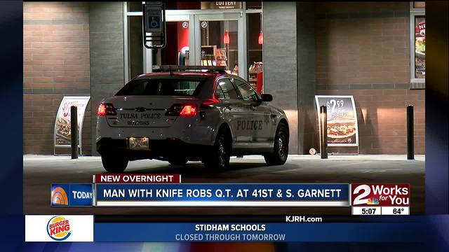 Man robs Quiktrip with a knife at 41st Garnett