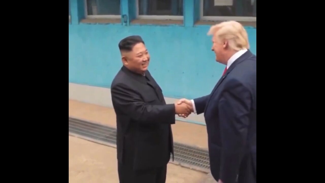 Moment President Trump met North Korean President Kim Jong-Un