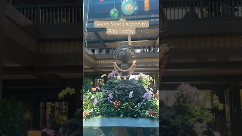 Walkway from Seven Seas Lagoon to the Polynesian Resort lobby #disneyworld #shorts #disneyresort