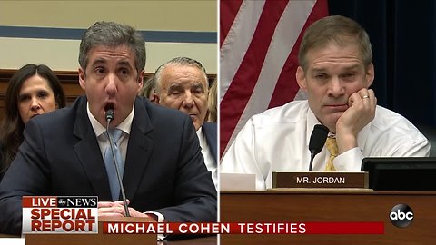 Michael Cohen to Rep. Jim Jordan: "Shame on you, Mr. Jordan. That's not what I said."