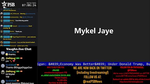 2024-10-31 07:00 EDT - Patriots Soapbox AM: with MykelJaye