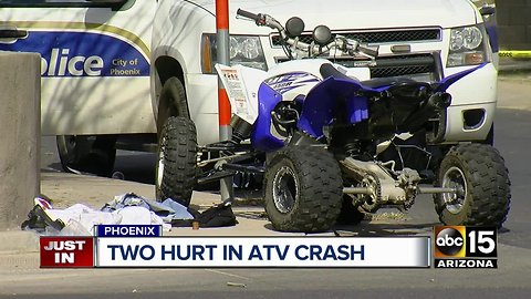 Two hurt in ATV crash