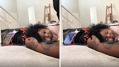 Creative dad raps to sooth his baby to sleep