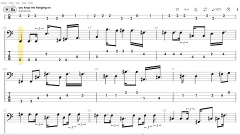 Supremes - You Keep Me Hanging on (Bass TAB)