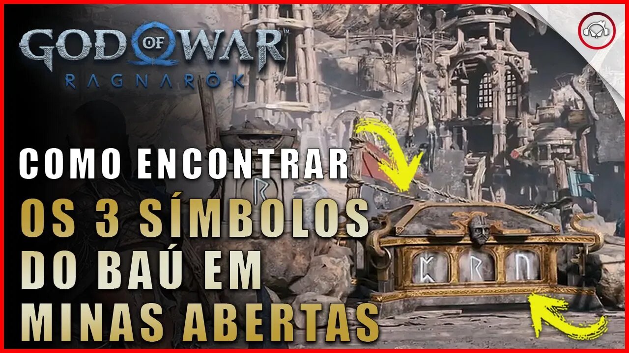 God of war Ragnarok, Como encontrar os 3 símbolos do baú em Minas Abertas de Jarnsmida | Super dica