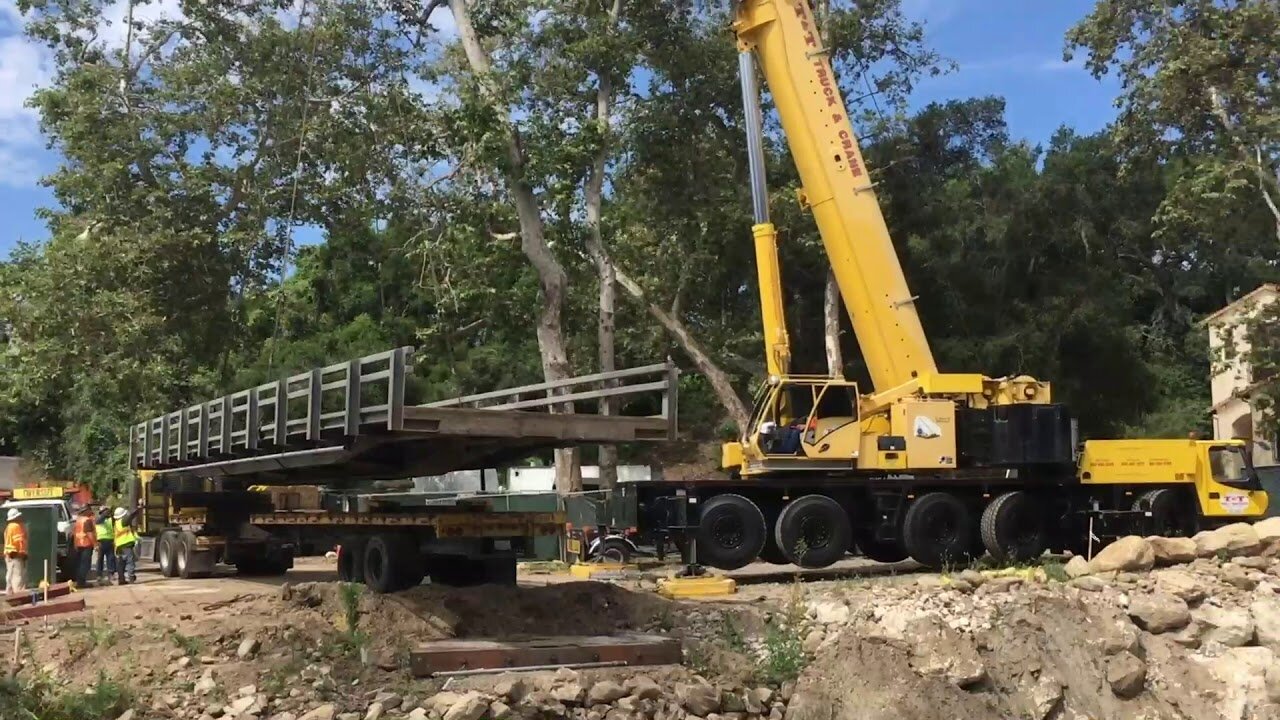 Ashley Road temporary bridge removal - time-lapse