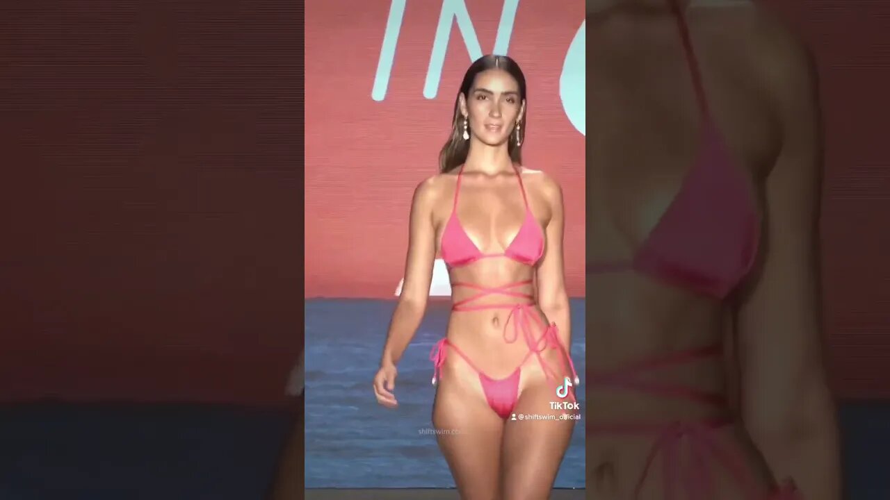 Walking towards the weekend like Priscilla Ricart in Swim’in G red bikini #shorts #bikinimodel