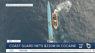 Coast Guard offloads $220M worth of cocaine in San Diego