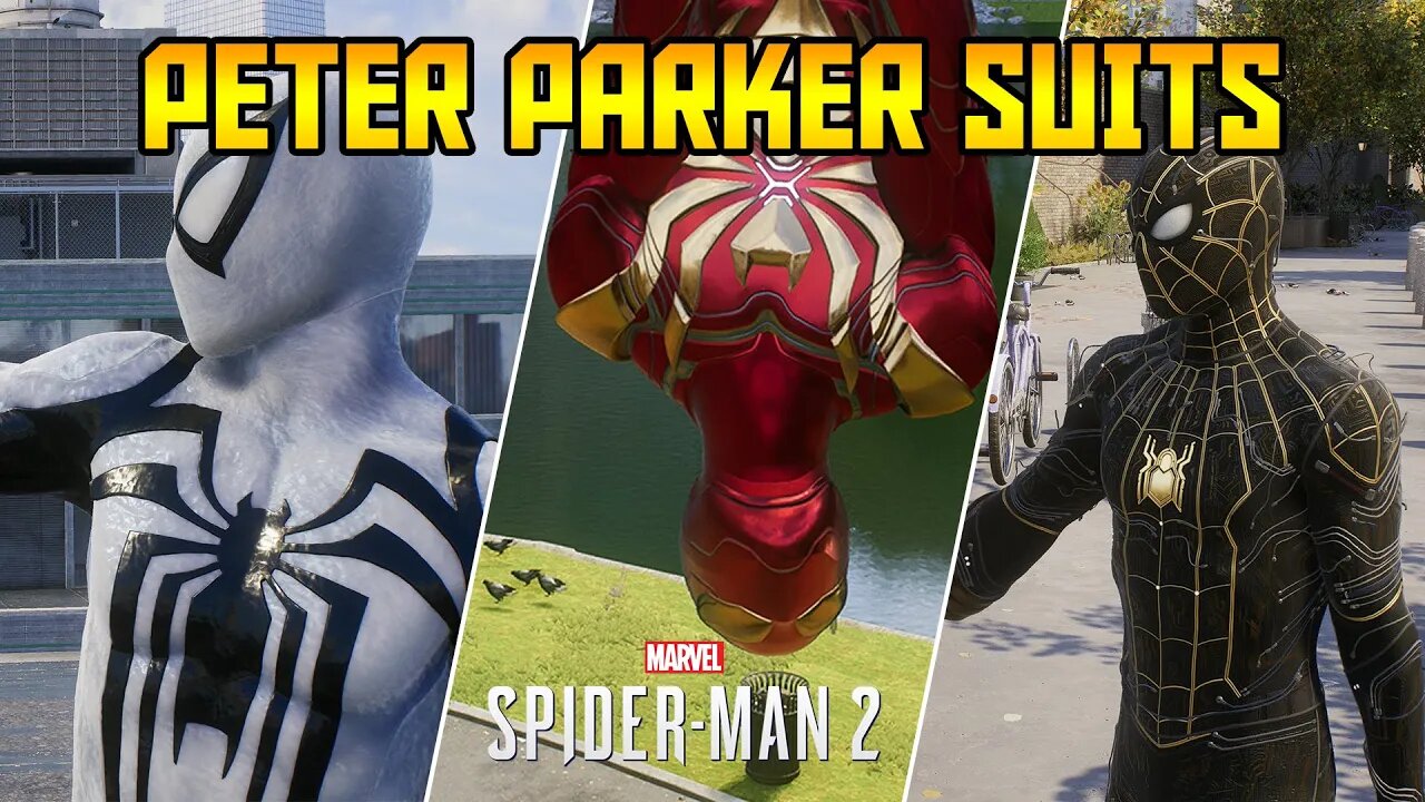 All 34 Peter Parker Unique Suits Showcase in Marvel's Spider-Man 2