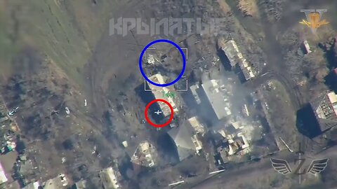 Destruction of Ukrainian M-777 howitzer by Russian kamikaze UAV Lancet