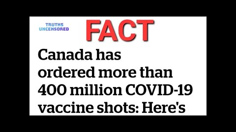 FACT Canada did order 400 million vaccines