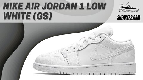 Nike Air Jordan 1 Low White (GS) - 553560-130 - @SneakersADM