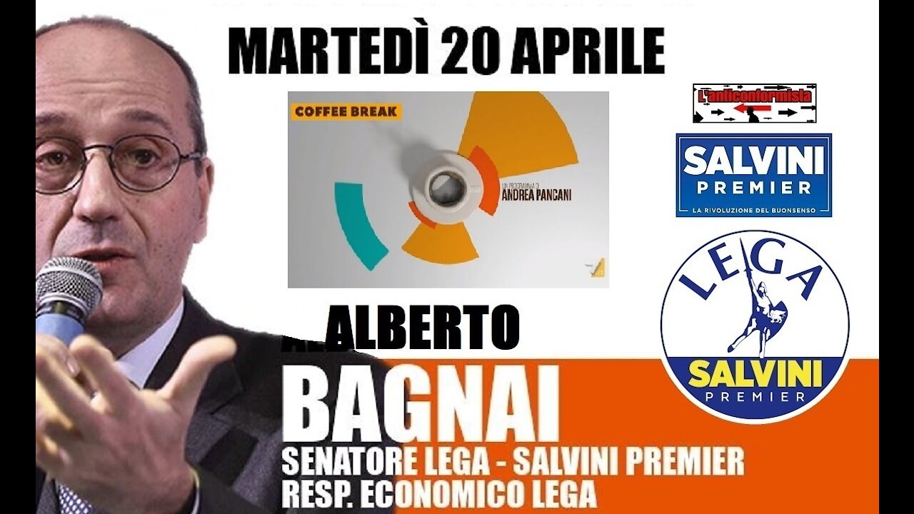 🔴 Sen. Alberto Bagnai ospite nella trasmissione "Coffee Break" del 20/04/2021.