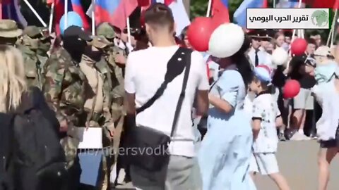 Russian National Guard soldiers return home and greet relatives in Nizhny Novgorod