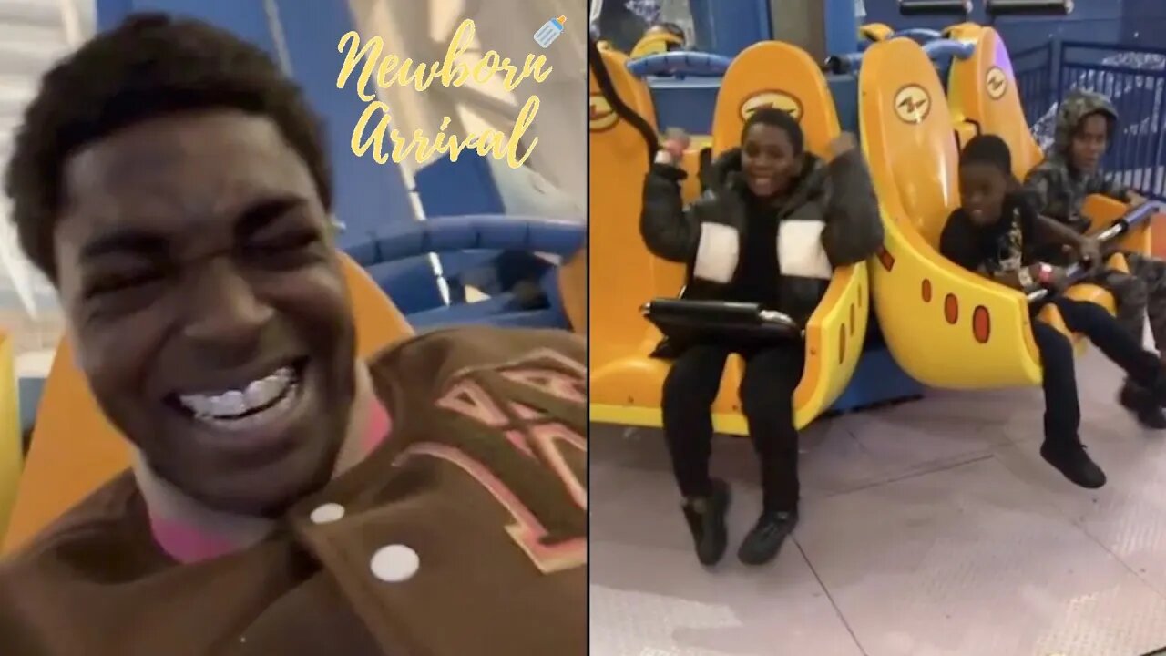 Kodak Black Is Scared On The Kiddie Ride At The Amusement Park! 🎢