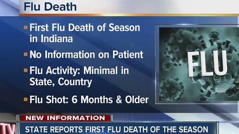 First Indiana flu death of 2016 - 2017 season reported