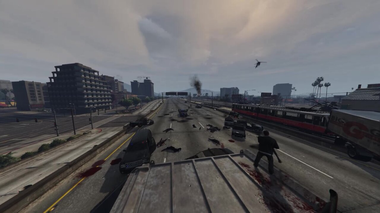 GTA V war with cops