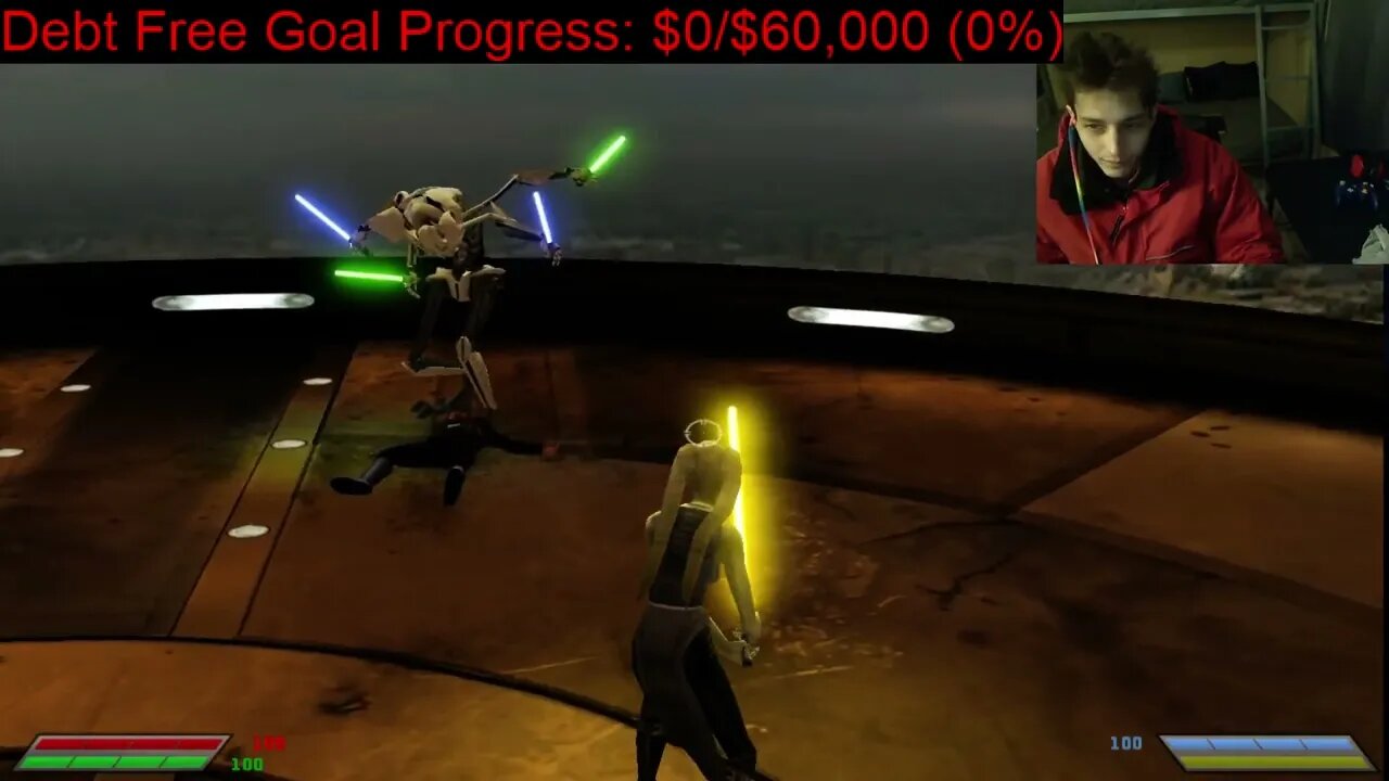 General Grievous VS Luke Skywalker In A Battle With Commentary In Star Wars Jedi Knight Jedi Academy