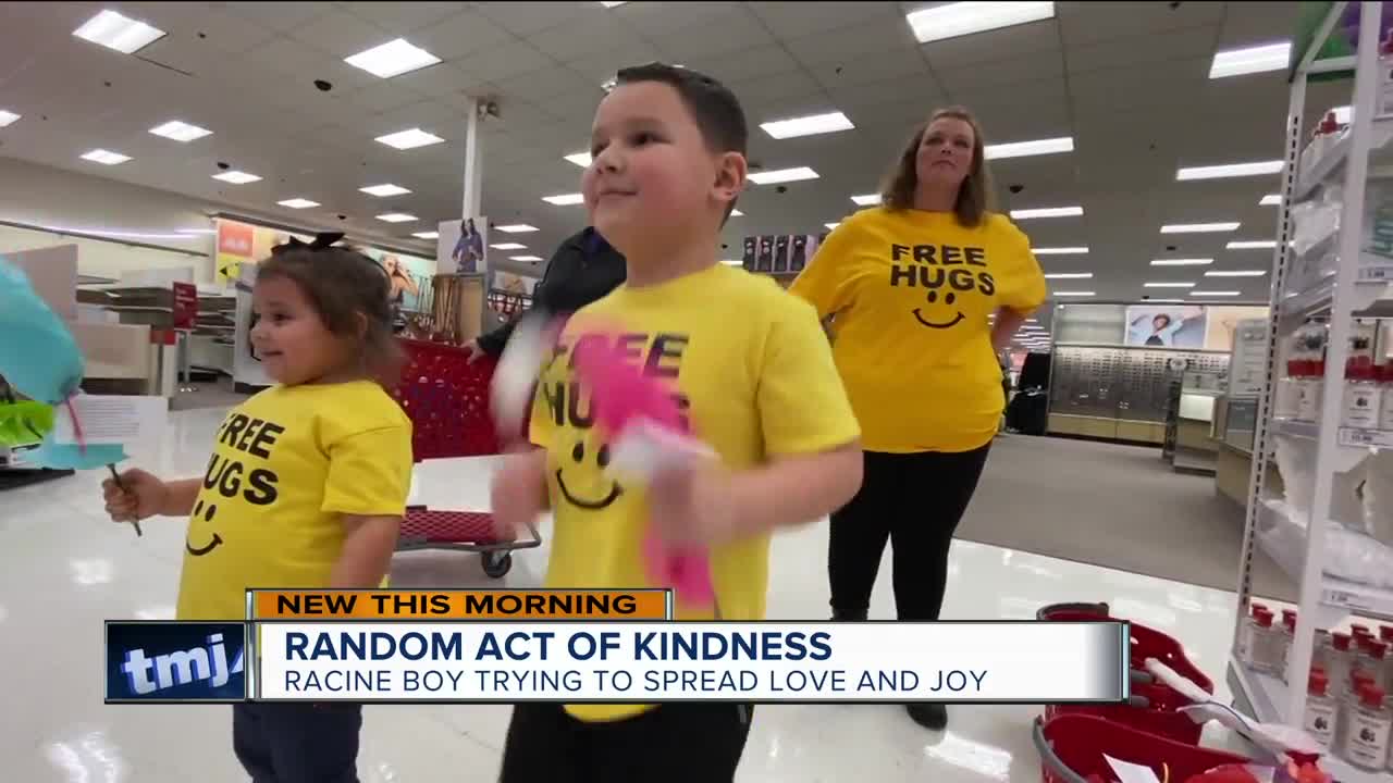 Racine boy spreads joy through random acts of kindness