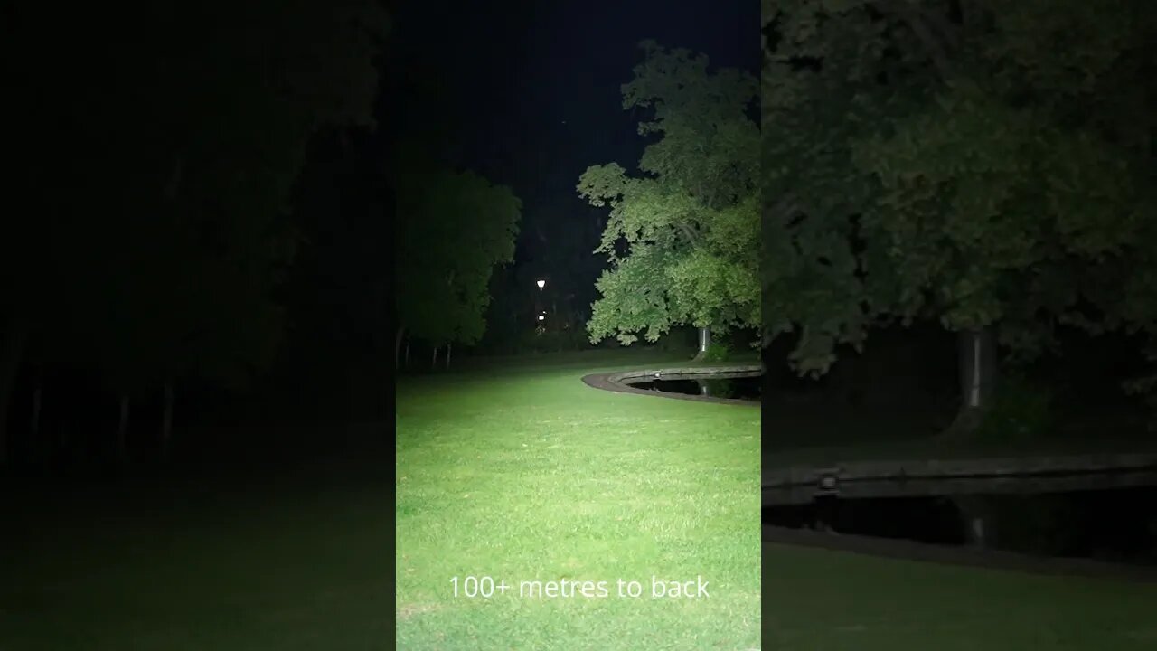 Nextorch TA41 Tactical Flashlight: Beamshots in a dark park! #shorts